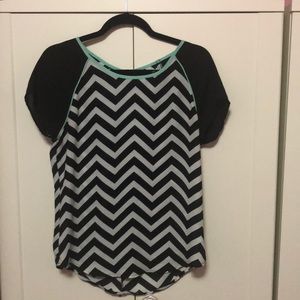 Black and white blouse